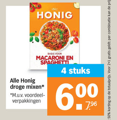  1 2 4 6 50 1867 honig combinatie basis macaroni spaghetti stuks droge mixen m.u.v voordeel 00 