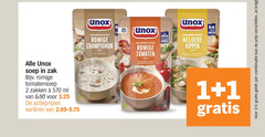 1 2 combinatie unox soep zak romige tomatensoep zakken ml varieeren champignon noon rijk eiwitten groenten vezels tomaten zongedroogde heldere kippen mascarpone 