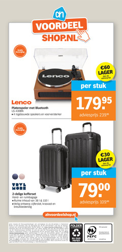  2 4 11 30 60 7900 voordeel lenco platenspeler bluetooth ingebouwde speakers voorversterker stuk kofferset inhoud veilig ontwerp cijferslot krasvast bonusaanbiedingen winkels nederland service bonuskaart reclamecheque bonusaanbieding tijdig aanbieding vermeld info ah.nl to go schiphol plaza afwijkende reguliere afwijken voorbehouden albert zaandam oud papier gerecycled gerecyclede bronnen 