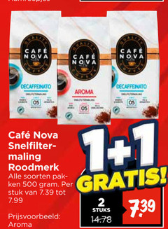  cafe nova koffie 1 2 500 mcafee aroma snelfilter maling roodmerk soorten stuk stuks 