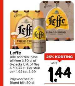  leffe speciaalbieren blikjes bier 6 25 50 triple soorten blikken blik fles stuk blond blonde 