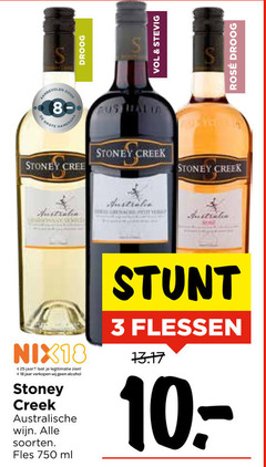  witte wijn rose rode 3 8 18 25 750 hamersma droog stevig stoney creek australia nix18 jaar legitimatie alcohol australische soorten fles ml flessen rosee 