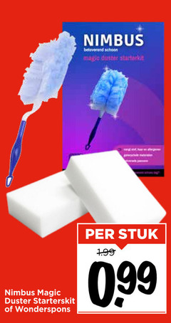  nimbus betoverd schoon duster starterkit starterskit wonderspons stuk 