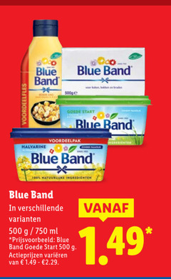  100 500 750 blue band halvarine start natuurlijke ingredienten ml varieeren 