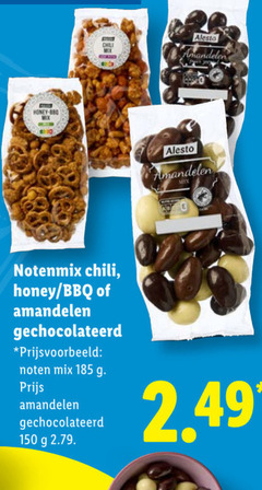  10 150 honey notenmix chili bbq amandelen gechocolateerd noten mix 