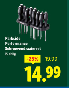  15 parkside schroevendraaierset delig 
