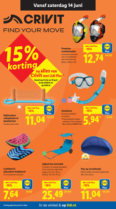  2 9 14 15 180 zaterdag juni your move premium innovatieve techniek vrij ademhalen mond neus maten l xl crivit lidl.nl opblaasbaar volleybalnet duurzaam vinyl snorkelset duikbril snorkel luchtbed opblaasbare bodyboard ligbed zonnedak standen langwerpig stoel rugleuning cm zitstoel uv protection pop up strandtentje binnen seconden opgebouwd bikes 