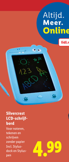  80 online lidl.nl silvercrest lcd schrijf bord noteren tekenen schrijven papier dock pen 