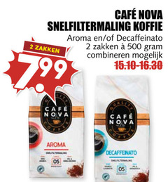  cafe nova koffie 2 500 mcafee snelfiltermaling zakken aroma combineren 