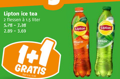  ice tea 1 2 lipton flessen liter v.a. peach green 