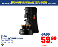  philips koffiepadmachine 60 amsterdam best breda delft duiven vianen senseo l 9 liter reservoir 