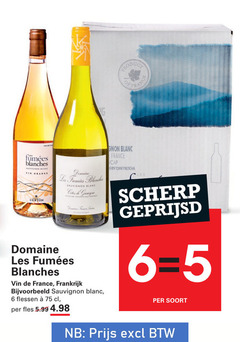  witte wijn 6 65 sauvignon blanc lurton domaine les france cap vin frankrijk flessen fles 5.99 scherp geprijsd 