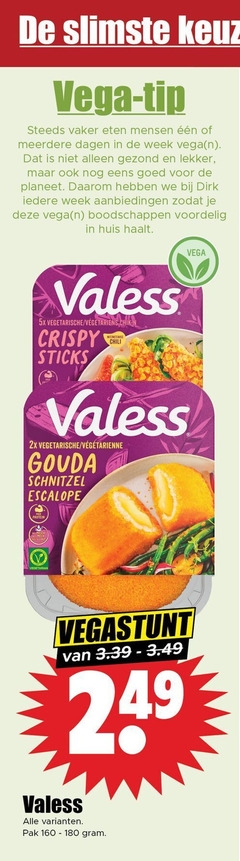  valess vegetarisch 160 180 vega tip eten meerdere dagen week gezond planeet daarom huis haalt 5x vegetarische crispy sticks chili 2x gouda schnitzel escalope protein vegetarian pak 