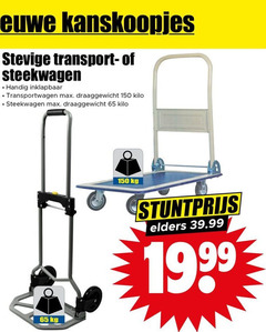  steekwagen transportwagen 65 150 nieuwe transport inklapbaar draaggewicht kilo elders 