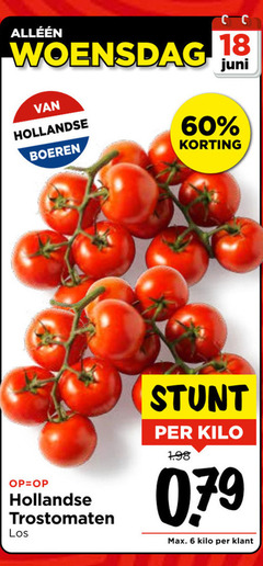  trostomaten 6 18 60 woensdag hollandse boeren juni kilo 