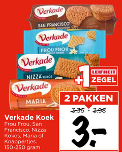  2 verkade san francisco frou nizza kanos maria koek kokos knappertjes leifheit zegel pakken 
