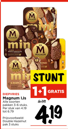  1 3 6 magnum min classic almond white chocolate hond utopia double diepvries ijs soorten pakken 3-6 stuks stuk hazelnut pak 