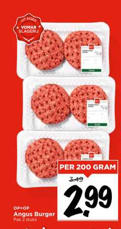  2 200 slagerij angus burger pak stuks 