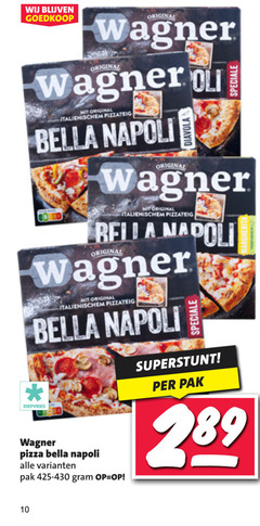  wagner diepvriespizza 10 original bella napoli diavola relia diepvries pizza pak 