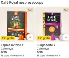  cafe royal koffiecups 1 2 8 18 80 mcafee nespressocups switzerland espresso forte 10 big pack lungo intensity cups intensiteit 