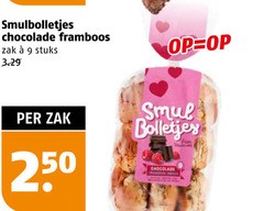  9 250 chocolade framboos zak stuks bolletjes small 