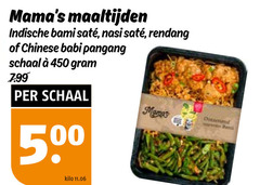  450 500 maaltijden indische bami nasi rendang chinese babi pangang schaal kilo mamas 