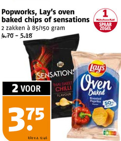  1 2 50 oven baked chips sensations zakken 150 kitchenaid spaar zegel kilo v.a. sweet chilli flavour lays roasted paprika 