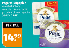  24 32 40 page toiletpapier schoon rollen kussenzacht puur pak voordeel 