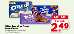  oreo white lu prince melkchocolade chocolat lait milka koek cake minister choco miller wafer stuk 