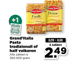  2 fusilli penne tradizionale 1 handdoek zegel pasta zakken volkoren 