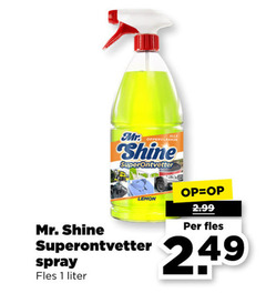  1 mr. shine oppervlakken superontvetter lemon spray fles liter 