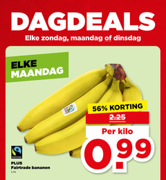  bananen maandag fairtrade kilo 