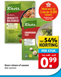  2 150 300 500 knorr maaltijdmix spaghetti bolognese belofte groente pp conserveermiddelen toegevoegde kunstmatige kleurstoffen italiaans rundergehakt personen champignon saus duurzaam geteelde champignons mixen sauzen soorten party kans 10.000 tickets actieproducten stuk 
