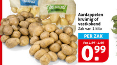  1 kruimige aardappelen vastkokende kruimig vastkokend zak kilo 