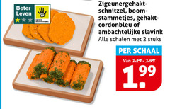  2 beter leven dieren bescherming schnitzel boom stammetjes gehaktballen cordonbleu ambachtelijke slavink schalen stuks schaal 