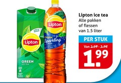  lipton ice tea sugar green original sparkling pakken flessen liter stuk 