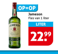  1 jameson triple distilled fles liter 