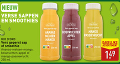  250 verse sappen smoothies vers geperst sap ananas meloen mango bosvruchten appel smoothie passievrucht ml nutri score dagelijks assortiment 