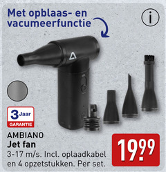  4 opblaasbaar 3jaar jet fan oplaadkabel opzetstukken 