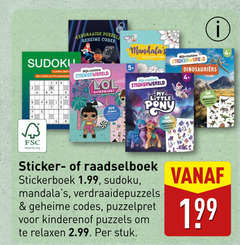  1 2 3 4 6 7 8 9 14 15 46 200 classic mini duidelijk puzzels geheime codes creatieve surprise stickers 5 klein my little pony dinosauriers fsc www.fsc.org sticker stickerboek sudoku puzzelpret relaxen stuk 