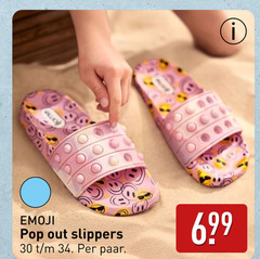  30 emoji pop out slippers paar 