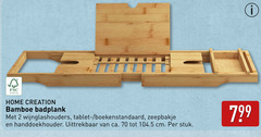  2 fsc www.fsc.org home creation bamboe tablet boekenstandaard zeepbakje handdoekhouder uittrekbaar ca. cm stuk 