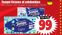  3 9 99 tempo tissues zakdoekjes box stuks pak flowers mini pack light 