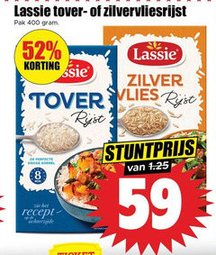  8 400 lassie zilvervliesrijst pak zilver tover lies droge korrel min achterzijde rijst 