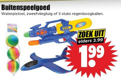  3 buitenspeelgoed waterpistool stuks zoek elders 3.99 