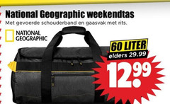  60 national geographic weekendtas gevoerde schouderband gaasvak rits liter elders 