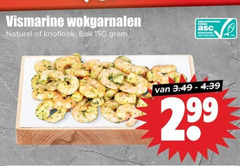  150 vismarine wokgarnalen naturel knoflook bak 
