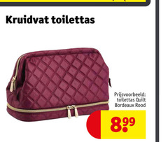  kruidvat toilettas quilt bordeaux rood 