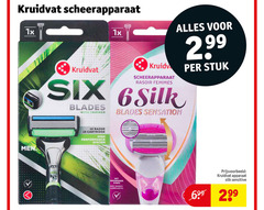  kruidvat scheerapparaat 1x mena stuk femmes six blades with trimmer sensation razor cartridge high system verzorgende strips avec apparaat silk sensitive 