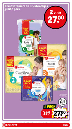  1 2 3 5 6 15 25 33 36 42 50 kruidvat luiers luierbroekjes jumbo pack culottes pants skinprotect large midi pour dagen new born mini night junior disney jumbopack stuks luier baby 2e halve artikel combinatie 